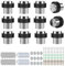SWAWIS 12 Stück Türstopper Wand, Türstopper Boden 304 Edelstahl mit 3M Aufkleber Selbstklebend und Schrauben, Türstopper ø 32mm, Höhe 45mm, 3 Einbauverfahren