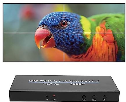 STMKB HDMI-Bildspleißgerät, 1080P2x2 TV-Wandbild-Spleißprozessor, Mehrere Spleißmodi, Unterstützt Computer, Set-Top-Box, Notebook, PS3/4 Und Andere Eingabegeräte