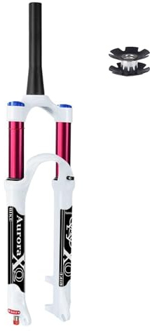 FKXSXAZ 26/27,5/29 tums upphängningsgaffel, 140 mm spoiltjustering, 1–1/8 tum rakt/koniskt rör, 9 mm manuell/distanserad QR-blockering, fram för mountainbike