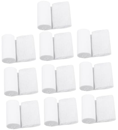 Ipetboom 10pcs Conforming Compression Gauze Rolls 8x600cm Disposable First Aid Bandage Wraps for Wound Care and Sports Training
