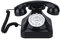 Tosuny Teléfono fijo vintage con cable, clásico con funciones como flash, rellamada y reserva (negro)