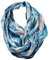 JameStyle26 Farbverlauf Seide Sommer Loop Verlauf Regenbogen Rainbow Silk Uni Rundschal Schlauchschal Stola Schal leicht (# Blau)
