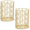2 Stücke Stiftehalter Gold Runder Pinselhalter Gold Mode Metall Durchbrochen Stiftehalter Eisenkunst Schreibgerätehalter Make-up Pinsel Stiftehalter Pinsel Organizer für Büro Haushalt Schule(golden)