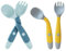 ZOKJSW Lernlöffel, 2 Set Baby-Fütterlöffel Babylöffel BPA-frei, weicher perfekter selbstflexibler Fütterungs-Trainingslöffel for Babies 6 Months and Older (Grün Gelb)