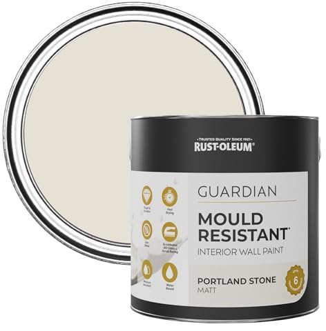 Rust-Oleum Beige Guardian Mould Resistant Wall Paint - Portland Stone 2.5L
