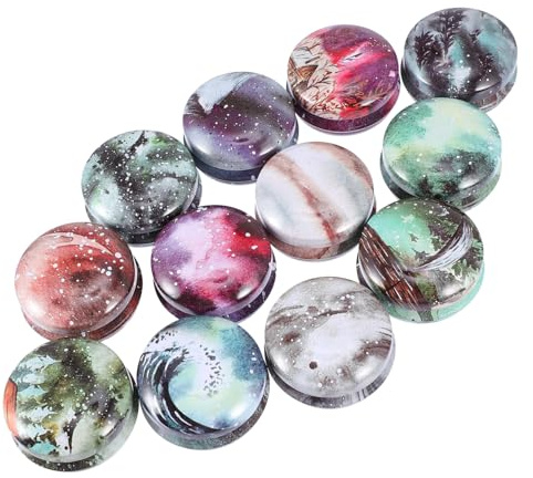SMASOLO 12 Piezas Latas Redondas para Velas DIY Tarros Compactos para Manualidades y Fabricación de Velas Aromáticas Frascos Boticario Portátiles y Duraderos para Arte y Bricolaje