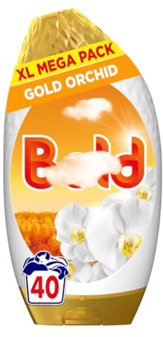 Boold Liquid Laundry Detergent, Gold Orchid Scent, 40 Washes, XL Mega Pack,(1320 ML)