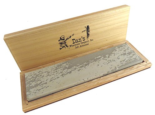 Dan's Whetstone Company Inc. Arkansas véritable doux (moyenne) couteau affûtage Whetstone Pierre banc 8 X 2 X 1/2 en coffret bois Mab-82-C