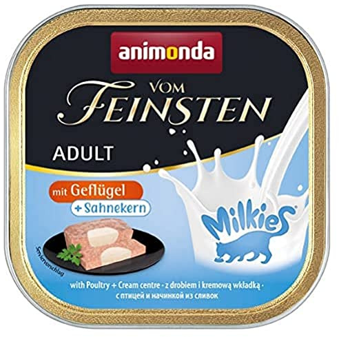 Animonda Vom Feinsten Adult + nucleo del latte, cibo umido per gatti adulti, confezione da 32 (32 x 100 kg)
