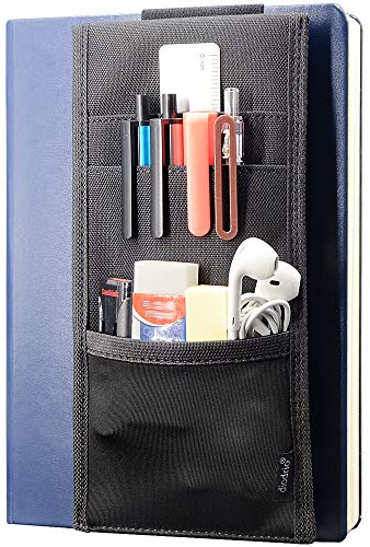 Soporte para bolígrafos de banda elástica ajustable, soporte de velcro para lápices, funda para bolígrafos para diarios de tapa dura, planificadores, cuadernos, libros, carpetas, se adapta a cuadernos