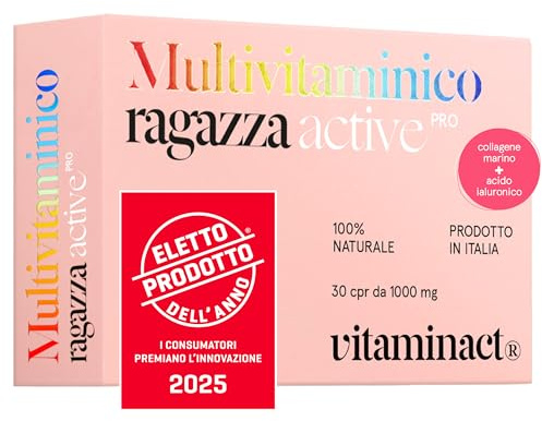 Multivitaminico Ragazza. L'unico Specifico per: Lo Studio, Memorizzare Più Velocemente, Più Focus Mentale, Stanchezza, Difese Immunitari, Sport, Energia. Vitamine e Minerali 100% Naturali. Italiano.