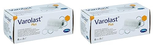 Hartmann 9315827 Varolast Plus, Zinkleimverband, 8 cm x 5 m (Packung mit 2)