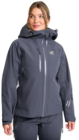 RevolutionRace Cyclone 3L Shell Jacket da Donna, Giacca Impermeabile con Riflettori Recco per l'escursionismo, India Ink, M
