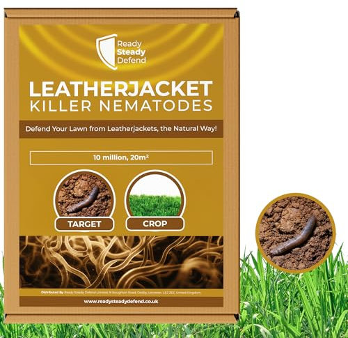 Leatherjacket Killer Nematodes 10 m² (5 million) | Natural Steinernema Feltiae | Safe for Pets & Wildlife | Effective Leather Jacket Lawn Treatment | Effortless Application | Ideal for Garden Care