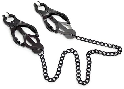 Naughty Drawer - Nipple Clamps with Chain, Butterfly, Nipple Clamp - Nipple Play, Nip Clipss, Stainless Steel, Adjustable, Sex Toys, Bondage Gear, BDSM Toys, Clamps, Adult, Domination, Sexy Underwear