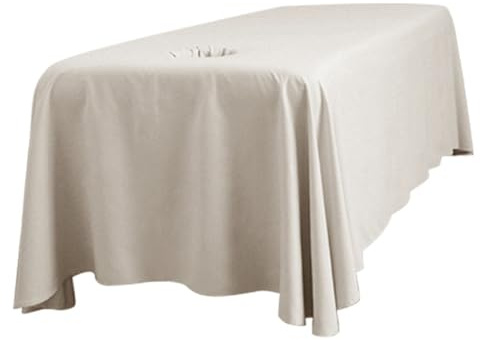 Massagesänglakan, 289 x 180 cm andningsbar massagestädskjol med ansiktshål, tvättbart återanvändbart skönhetssängöverdrag, spaskydd för salong, kaki, dekor