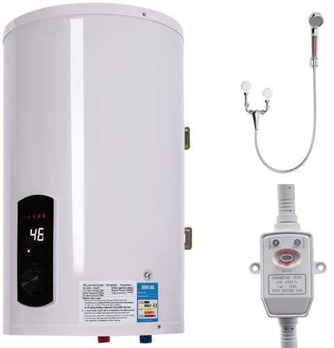 Chauffe-eau électrique 30 l - Économe en énergie - 2000 W - Réservoir d'eau chaude vertical 0,7 MPa 25 à 75 °C - Température réglable avec protection contre les fuites (30 l)