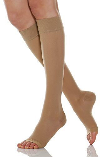 Relaxsan Basic 950A (1 Paio - Carne, tg.4) gambaletti preventivi punta aperta compressione graduata 280 Den