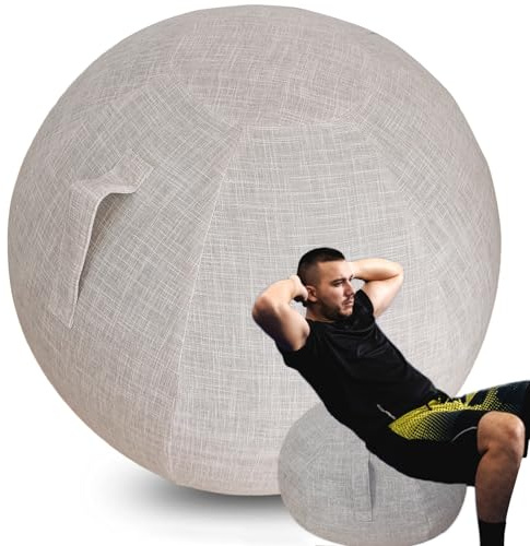 WTZHHK Palla per il Pilates Copertura Applicabile Sedie a Palla per Esercizi Palla da Medica per Fitness Fitball Gravidanza Elegante, Durevole e Confortevole 55cm【Nessuna pallina inclusa】