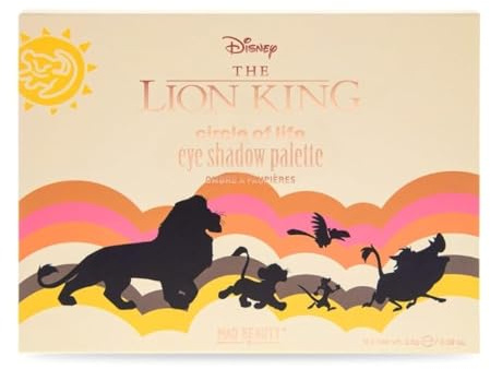 Mad Beauty. Palette de Fards à Paupières Le Roi Lion. Créez des looks inspirés par la savane avec cette palette de teintes vibrantes et intenses, pour des yeux captivants et audacieux.