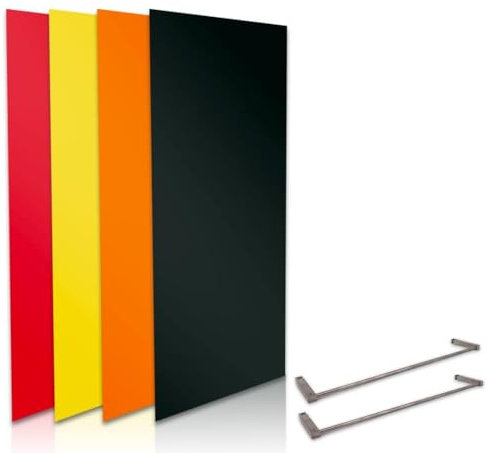 Ilo - Radiateur électrique plat panneau rayonnant en verre 120x60cm 750W convertible en sèche serviette Couleur - Rouge, Thermostat - NON