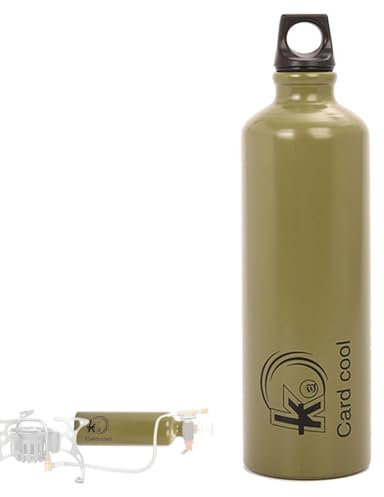 Brennstoff-Aufbewahrungsflasche – Aluminium-Legierung, Brennstoff-Zylinder, Flüssigkeits-Brennstoffbehälter, tragbare Benzin-Flüssigkeits-Ölflasche, Öl-Aufbewahrungsdose für Outdoor-Abenteuer,