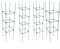 40 Piece Sturdy Plastic Tomato Cage Climbing Frame Garden Plant Stand Trellis For Beans Peppers Vegetables Green(C)