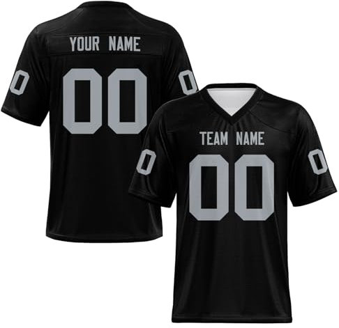 Yunshenla Personalisiert American Football Kostüm Oversize Rugby Trikot Herren Damen Kinder Jugend Custom Jersey Personalized Name Und Number Kindertrikots, Personalisierbar Oder Blanko(#23)