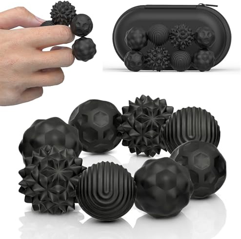 Magnetic Balls Fidget Toys for Adults&Teens, 8Pcs Silicone Sensory Stress Relief Toys with Autism, ADHD, Anxiety, Quiet Executive Desk Fidget Balls,Stocking Fillers for Teenage Girls Women Gifts