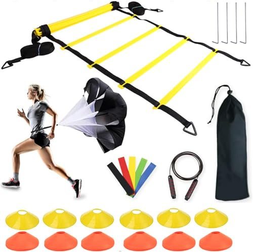 Juego de entrenamiento de agilidad - Kit de fútbol ajustable, equipo de entrenamiento de velocidad | Robo Speed Agility Soccer Brocas Set de Marcadores de Conos ajustables Equipo duradero para atletas