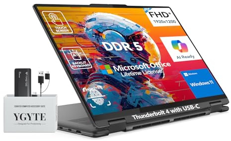 Lenovo Touchscreen per laptop Yoga 7i 2 in 1 2025 | 16 pollici FHD+ 360 pieghevole touch screen convertibile | Intel Core Ultra 7, 16 GB DDR5 RAM 512 GB SSD + SSD portatile da 512 GB | Windows 11