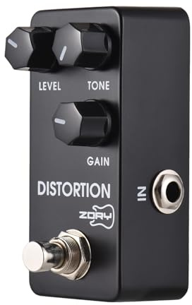 aqxreight Pedal de Efectos de Distorsión de Guitarra //GAIN DC 9V Interfaz de Entrada/salida de 6,35 Mm Efector de Distorsión de Guitarra Eléctrica de Aleación de Aluminio con True Bypass a Esa