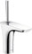 hansgrohe Wasserhahn PuraVida (Armatur mit Auslauf Höhe 100 mm und Push-Open Ablaufgarnitur für Handwaschbecken) Chrom
