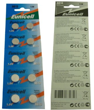 Pile monouso a bottone AG13 LR44 - A76 L1154 SR44 G13 357 - 1.5V