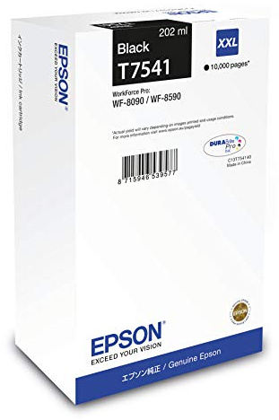 Epson T7541 Black Genuine, XXL High Yield Ink Cartridge DuraBrite Ultra