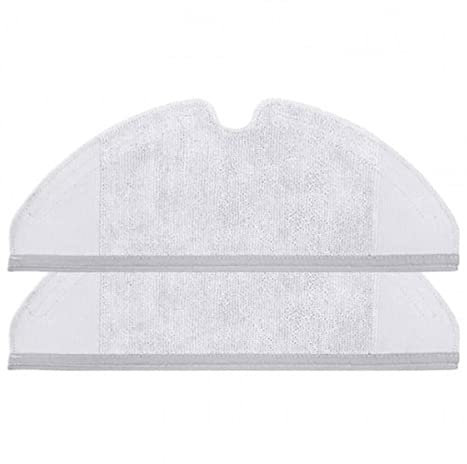 roborock Original 2X Mikrofaser-Wischtuch für E2, E3, E4, E5, S5, S5 Max, S6, S6 Pure, S6 MaxV, Q7, Q7+, Q7 Max und Q7 Max+, Weiß, Grau