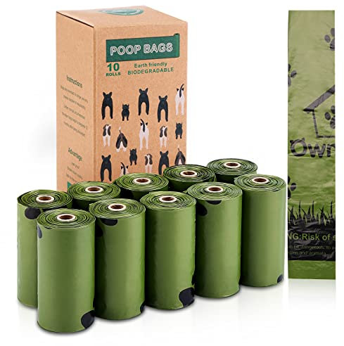 Ownpets biologisch abbaubare Hundekotbeutel, mit leichter Lavendelduft, 150 Stück, dick und robust(ohne Beutelspender)