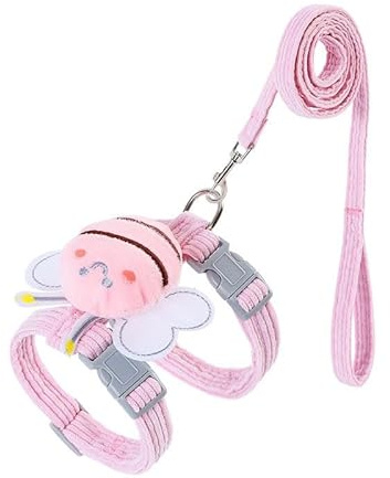 Arnés para gatos con correa de 1,2 metros, ajustable, ligero y suave, adecuado para perros pequeños, conejos y gatos. Circunferencia del cuello de 23 cm hasta 30 cm, contorno de pecho de 32 cm hasta