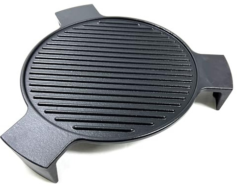 Direct Store DC144 Gusseisen-Platten-Setter für mittelgroße große grüne Eiergrills und andere Grills mit 38,1 cm Durchmesser, Kamado-Grill, 38,1 cm Räucherstein, Pizzastein, Hitzeschutz mit 3 Beinen