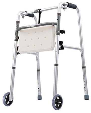 Folding Rollator Rollator Walkers Walker,Folding Walker Front Wheeled Support with Seat, Walking Frame for Seniors, Adult Elderly Walkers for Indoor Outdoor Adjustable Lightweight Portable, Mobility