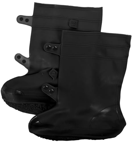 DECOMELODY sur-Bottes Imperméables en Caoutchouc Épaisses Antidérapantes et Résistantes à L’Usure Taille Xxxl Protège-Chaussures Réutilisables pour Adultes pour Randonnée Cyclisme et
