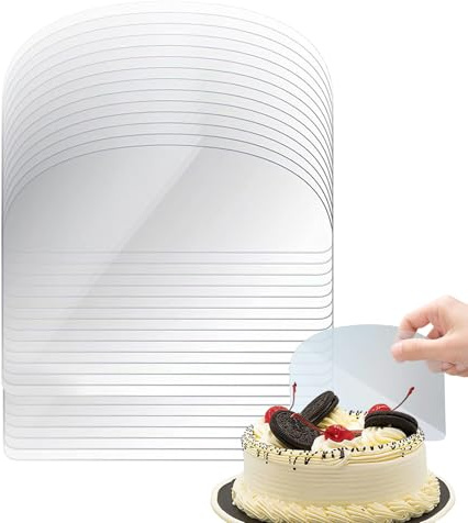 Konditorslipmaskin – flexibel transparent skrapa, 20 st gräddeskrapa