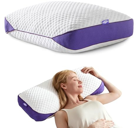 BPC Cuscino Letto 40x80 cm, Cuscino Memory Foam per Dormire con Altezza Regolabile, Doppia Faccia, Guanciale Cervicale Ergonomico, Traspirante e Ipoallergenico