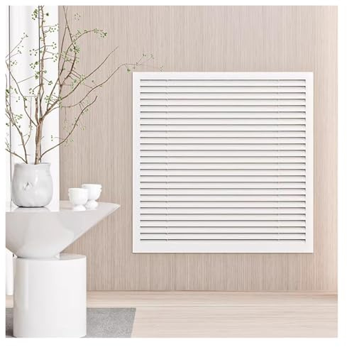 White Radiator Grille Angled Heat Dissipation Return Vent Cover Hot Water Baseboard Covers Office Balcony(35.43 x 23.62in/900 x 600mm)