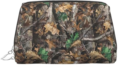 Cold Tree - Neceser de maquillaje de camuflaje con divisor, bolsa de aseo de viaje portátil, Silver, One Size