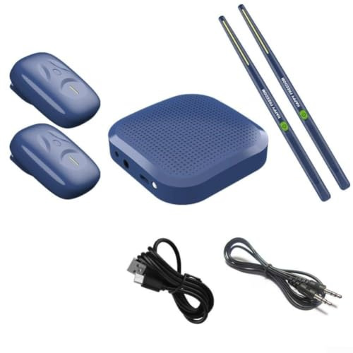ReachMall Kit de batterie électronique Air Pocket – Technologie de détection de mouvement 3D – Tête de tambour silencieuse en maille pour enfants et adultes – Connexion USB – Équipement de voyage