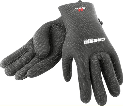 Cressi - Guantes de Buceo de Neopreno, 2,5 mm, 3,5 mm y 5 mm, para Hombres y Mujeres, Neopreno de 3,5 mm de Grosor, Color Negro, tamaño Medium