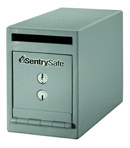 SentrySafe Depository Safe with Dual Key Lock, Steel Drop Slot Safe for Offices and Businesses, Stores Cash, Money, 0.23 Cubic Feet, 8.5 x 6 x 12.3 Inches, UC-025K