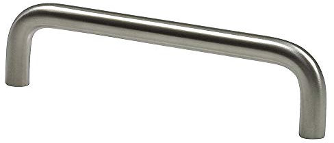 Technik Team Möbelgriff Chicago Ø10mm Edelstahl massiv gebürstet | Schrankgriff Bügelgriff Küchengriff Kommodengriff | 10 Größen wählbar | Schubladengriff inkl. Schrauben | Lochabstand (128 mm)