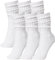 BRUBAKER Unisex 6er Pack Slouch Socken für Fitness Workout Yoga Gymnastik Wellness Weiss Gr. 35/38